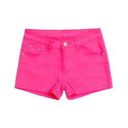 Women Neon Casual Short - Rose Red 31