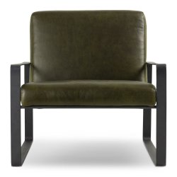 @home Roma Chair Leather Sylvana Forest Green