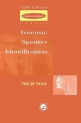 Forensic Speaker Identification Hardcover