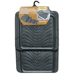 Tyre Thread Heavy Duty Car Mat Set - Black