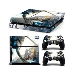 Sony Playstation 4 Skin Decal Sticker Set - Final Fantasy 7 1 Console Sticker + 2 Controller Stickers