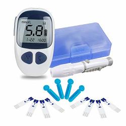 Digital Blood Sugar Testing Kit 50 Test Strips And Lancets For Home Blood Test Monitor Kit Blood Glucose Meter