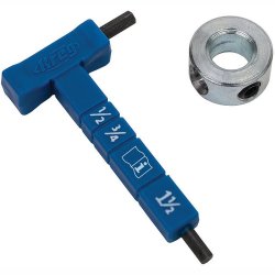 Easy-set Stop Collar & Material Thickness Gauge hex Wrench Kit