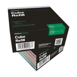RBE Cube Refill 80GSM 100X100MM 6 Colours 400 Sheets
