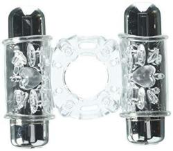 Novel Creations Sensuelle Double Action 2X7 Function Clear Penis Ring