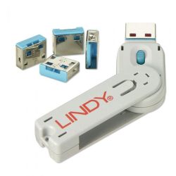 Port USB Blocker - Pack Of 4 Color Code: Blue