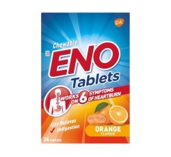 Eno Heartburn & Antacid Tablets Orange 6 X 24'S