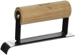 Bon 12-888 6-INCH By 1-INCH Radius Edger With 1 2-INCH Radius And Lip Wood Handle Stainless Steel