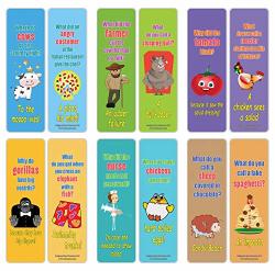 Creanoso Funny Jokes Series 3 Bookmarks For Kids 12-PACK - Premium Gift Set - Awesome Bookmarks For Children Boys Girls Teens - Six Bulk
