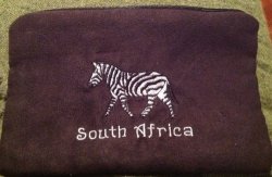 Large Black Pencil Bag makeup Bag Zebra