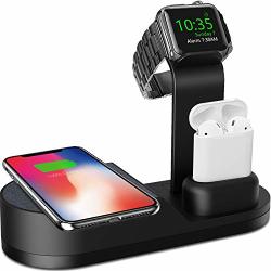 Deszon Wireless Charger Designed For Apple Watch Stand Compatible With Apple Watch Series 5 4 3 2 1 Airpods Pro Airpods And Iphone 11