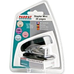 Plastic MINI Stapler Black And Staples 1000 26 6