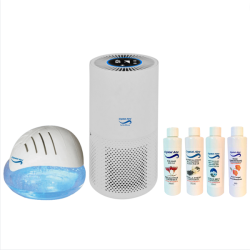 Crystal Aire Hepa Filter Air Purifier & AP001 Purifier W 4 X 200ML Scents