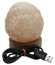 Red Air Purifier Himalayan Crystal Rock Salt LED USB Energize Ionized SLP89A-1