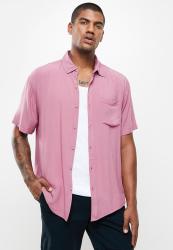 Cuban Short Sleeve Shirt - Washed Rose 