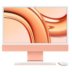 Build 2023 Apple IMac 24-INCH M3 8-CORE Cpu 10-CORE Gpu 4.5K Retina 16GB Unified RAM 512GB - New 1 Year Apple Warranty - Orange