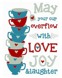 Bali May Your Cup Overflow Canvas Print Multi
