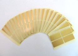 Minilabel 80 Labels 40X20MM Rectangle Removable Low Tack Colour Code Stickers Matt Gold
