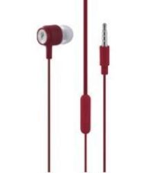 PR-1003-RD Catalyst Series Blister Aux Earphone With Mic- Red