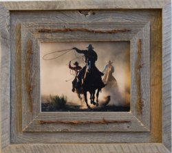 Laramie Barnwood Frame With Barbed Wire 8X10