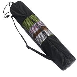 Bazaar Yoga Mat Bag Fitness Carrier Nylon Mesh Center Strap