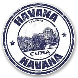 2 X 10CM 100MM Havana Cuba Vinyl Sticker Decal Laptop Travel Luggage Car Ipad Sign Fun 4583