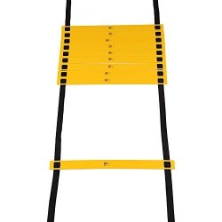 Dreamyth 8 12 Rung Agility Ladder For Soccer Speed Football Fitness Feet Training Yellow A 6 M 12 Knots