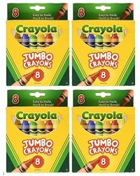 Crayola Jumbo Crayons 8CT Pack Of 4