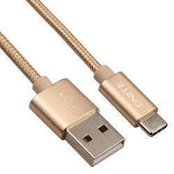 Onite 2 Pcs 6.6FT 2M USB Type C Braided Data Charger Cable For Samsung Galaxy S8 S8 Plus Note 8 Moto Z LG G5