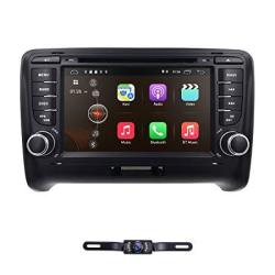 Hizpo 7 Inch Android 10 Double Din Car Stereo Radio DVD Player For Audi Tt MK2 2006-2014 Support Steering Wheel Control Gps Navigation Mirrorlink