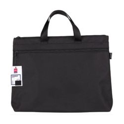 - Handbag With Handle Metal Zip Polyester A4 Black X 20 Pack