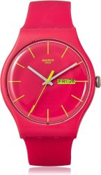 Plastic Red Dial Woman's Watch SUOR704