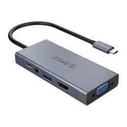 Orico 5 In 1 1 X HDMI 1X USB3.0 1X Vga 1X3.5MM 1X Type C Pd Multifunctional Docking Station