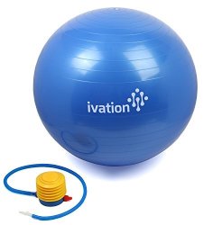 Exercise Ball For Fitness Yoga Pilates Gym Stability Ab Workouts Weight Loss Core Strengthening Balance Pilates Sessions Crossfit Comes With A Foot Pump