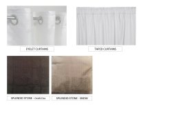 Romatex Micro-Splendid Tape Lined Curtains in Snow