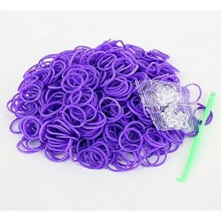 Tita-dong Colorful Rubber Loom Bands Braided Bracelet Rubber Band Loom Diy Bracelet Rubber Kit Purple