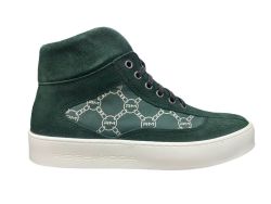 - Men's Emerald white Lace Up Hi-top Sneakers