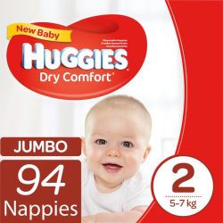 Huggies Dry Comfort Nappies Size 2 94S