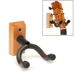 Wooden Base Guitar Hangers Wall Mount Hooks Stand Holder Musical Instrument