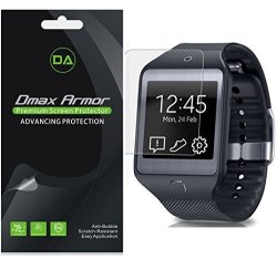 3-PACK Dmax Armor- Samsung Galaxy Gear 2 Neo Screen Protector Anti-bubble High Definition Clear Shield - Lifetime Replacements Warranty- Retail Packaging