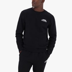 Men&apos S Black Sebastian Crew Neck Fleece Sweater