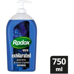 Radox MEN Body Wash Feel Exhilarated Guarana And Rock Crystal 750ML