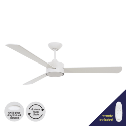 Francolin White 2.0 Dc Ceiling Fan With Removable Light And Remote Control