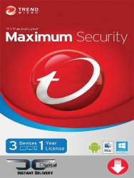 Trend Micro Maximum Security 1 Year 3 Devices - Internet Security PC