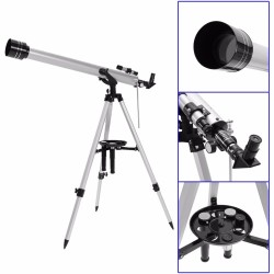 900-60 Outdoor Zooming Astronomy Monocular Space Telescope With Portable Tripod 60x900mm Silver