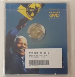 Proof 2000 Mandela R5.00 Coin In Cd Holder - Sealed As Issued By The Sa Mint