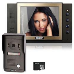 Zoter 8" Inch Color Lcd Wired Video Door Phone Doorbell Home Entry In