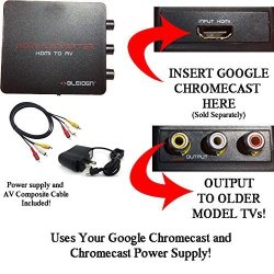 HDMI Converter For Google Chromecast: Use Chromecast With Older Tvs That Have Composite Red white yellow Inputs. Includes Converter Power Adapter Cable And Composite Video Cable.