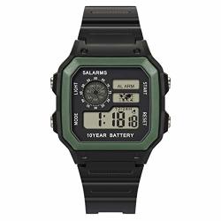 Waterproof Watches Fashion High-end Multi-function 30M Sports Waterproof Electronic Watch Green