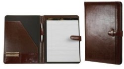 ADPEL Italian Leather A4 Folder Brown